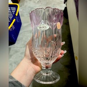 Tulip flower crystal vase